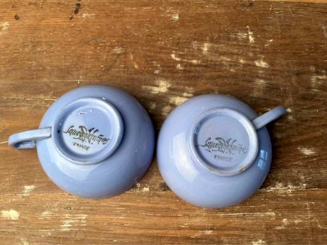 2 tasses à thé Sarreguemines