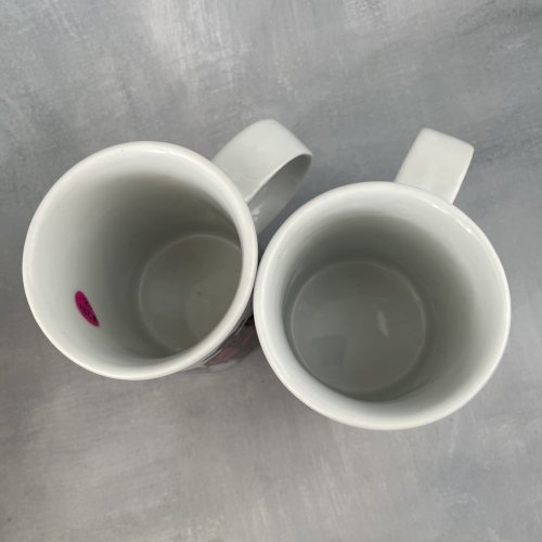 2 tasses mug MARC TETRO Canada Danesco motif Police montée canadienne et indiens
