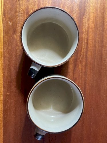 2 tasses XL en grès vintage canards