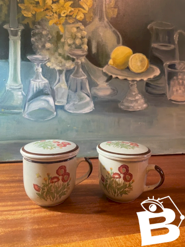 2 tisanières fabriquées en Corée « Coquelicots »