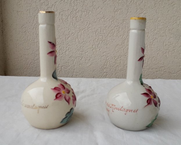 2 vases soliflores cyclamens
