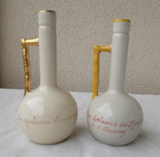 2 vases soliflores cyclamens