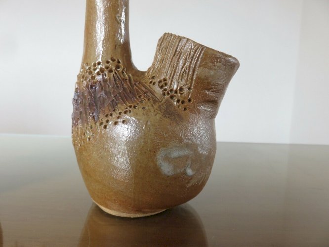 2 VASES ZOOMORPHES EN CERAMIQUE SIGNES ANNEES 50 60 VINTAGE