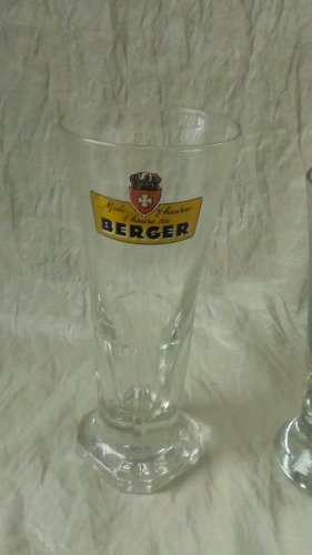 2 VERRES ANCIENS PUBLICITAIRE BERGER ET PERNOD 45 BISTROT *