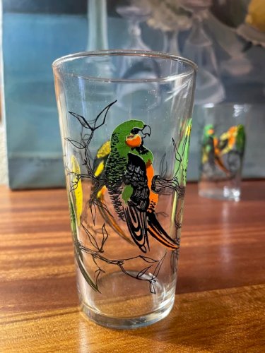 2 verres vintage aux oiseaux ?