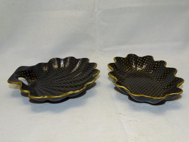 -2 VIDES POCHES EN CARTON BOUILLI NAPOLEON III NOIRS ETOILES DOREES COLLECTION D