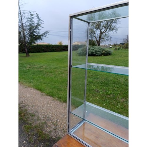 2 Vitrines Industrielles en Fer Et Verre