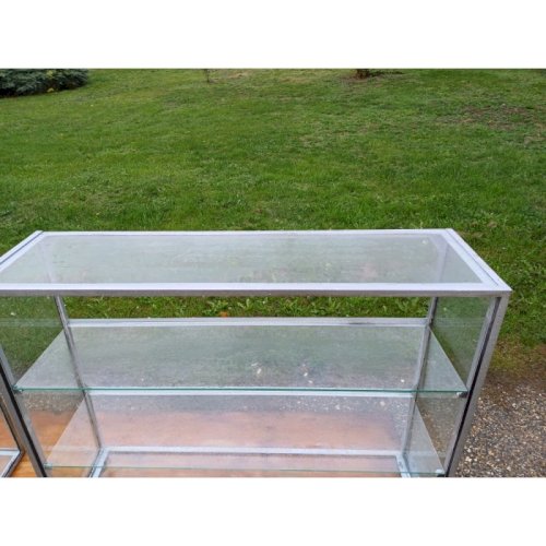 2 Vitrines Industrielles en Fer Et Verre
