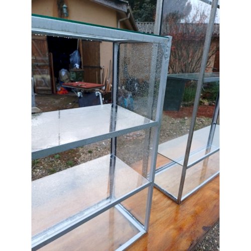 2 Vitrines Industrielles en Fer Et Verre