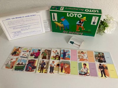 20⚜️ Vintage Board Game The Loto Professions Volumétrix Editions Complete