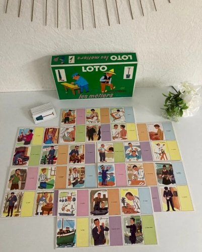 20⚜️ Ancien Jeu de Société Le Loto Les Métiers Éditions Volumétrix Complet