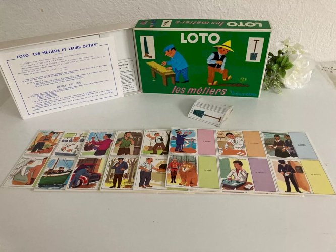 20⚜️ Ancien Jeu de Société Le Loto Les Métiers Éditions Volumétrix Complet