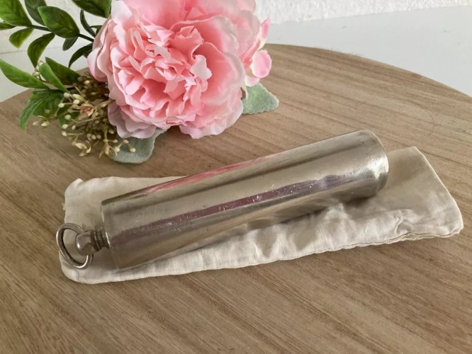 20⚜️ Ancienne Petite Chaufferette Bouillotte Lit Bébé Déposé Vintage H 14 Cm