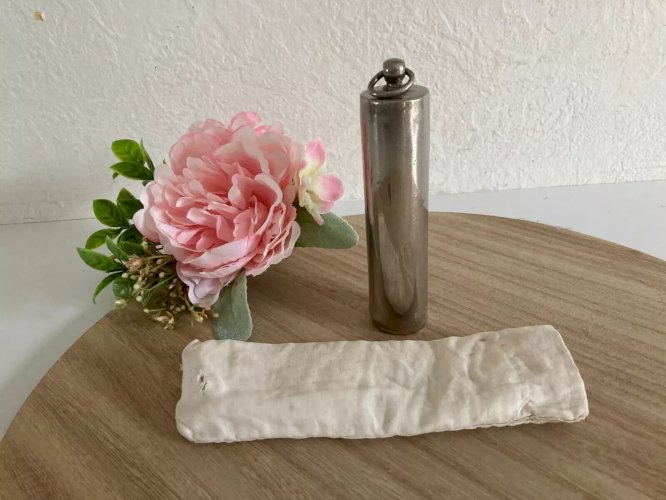 20⚜️ Ancienne Petite Chaufferette Bouillotte Lit Bébé Déposé Vintage H 14 Cm