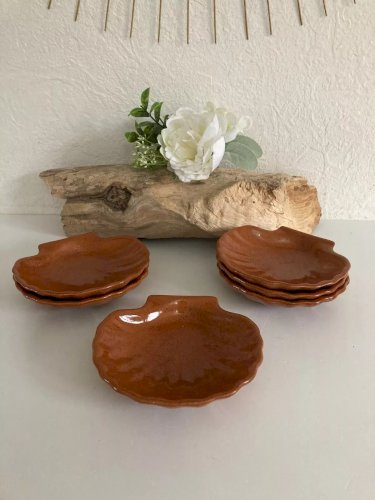 20⚜️ Assiette Presentation Coquillage St Jacque en Porcelaine Emile Henry France