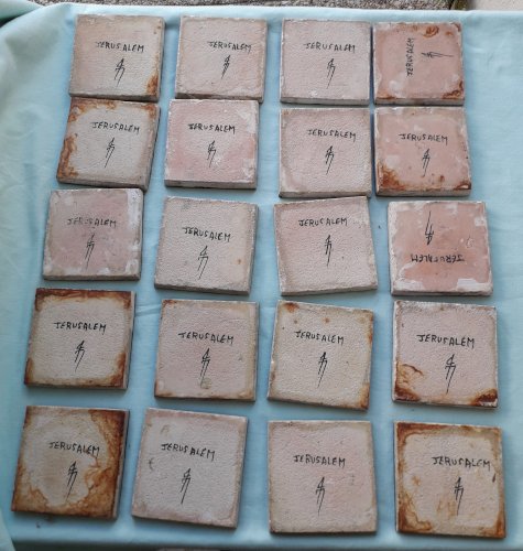20 carreaux en terre cuite Jérusalem