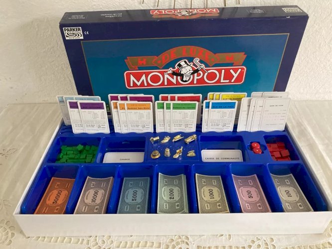 20⚜️ Le Célèbre Jeu de Société Monopoly De Luxe Parker Complet