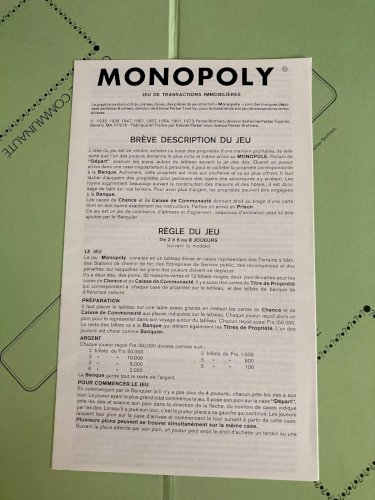 20⚜️ Le Célèbre Jeu de Société Monopoly De Luxe Parker Complet