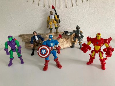 20 ⚜️ Lot of 6 Star Wars Figurines, Marvel Super Hero Mashers - Hasbro 15 cm