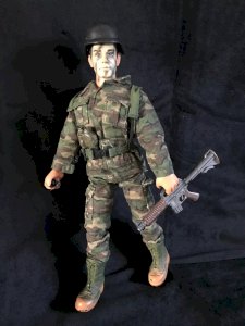 21 ⚜️  Ancienne Figurine Power Team Soldat Militaire Hauteur 30 Cm Vintage