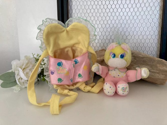 21 ⚜ Ancienne Peluche Doudou Bébé Tortue Tottles Twins Mattel Année 1989 Vintage