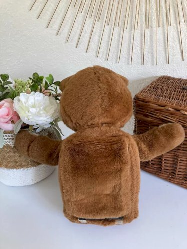 21⚜ Ancienne Peluche L'ours Gabby Cassette Les Petits Malins Bandai 1985 Vintage