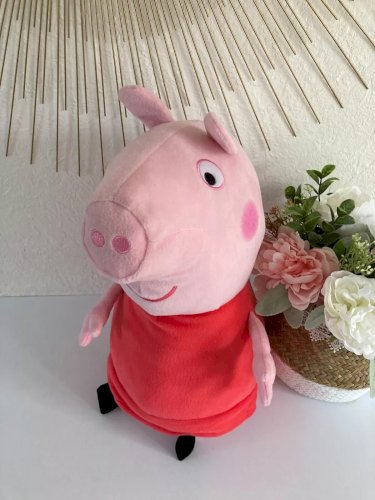 21⚜️ Grande Peluche Doudou Peppa Pig George Pig Année 2021 Hauteur 40 Cm Assis