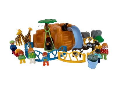 21⚜️ Playmobil 123 Animal Park Toy Animals Monkey, Giraffe, Elephant Ref 9377