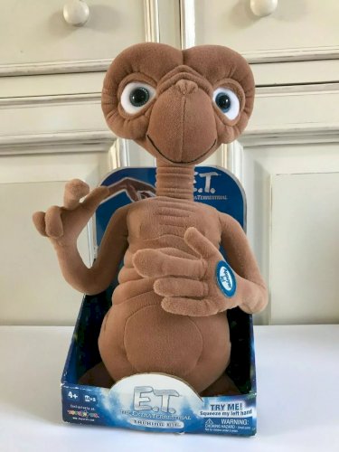 21⚜️ Peluche Doudou E.T 30 Cm Universal Toysrus Parle Français Vendu Avec Boite
