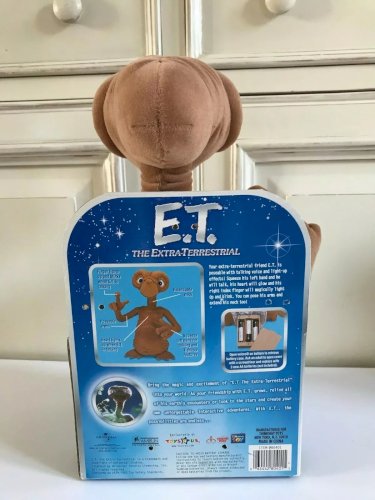 21⚜️ Peluche Doudou E.T 30 Cm Universal Toysrus Parle Français Vendu Avec Boite