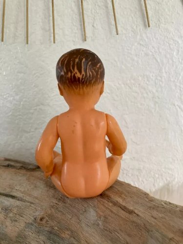 22 ⚜️ Ancien Jouet Très Mignon Petit Bébé Baigneur Poupon Vintage Hauteur 17 Cm