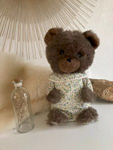 22⚜️ Vintage Teddy Bear Plush Toy Pajama Storage Height 38 Cm