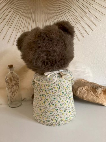 22⚜️ Ancien Nounours Ours Peluche Doudou Range Pyjama Vintage Hauteur 38 Cm