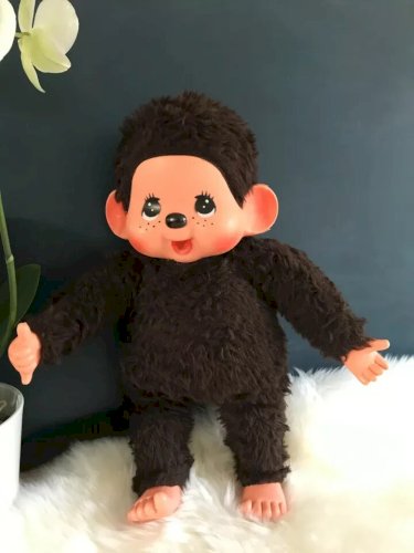 22 ⚜️ Ancienne Grande Peluche Doudou Nounours Kiki Vintage Hauteur 42 Cm