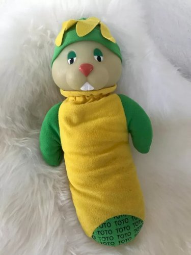 22 ⚜️ Ancienne Peluche Doudou Luciole Toto Ajena Phosphorescente Vintage