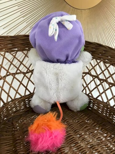 22 ⚜️  Ancienne Peluche Doudou Popples Bébé Bibsy Vintage 25 Cm Assis