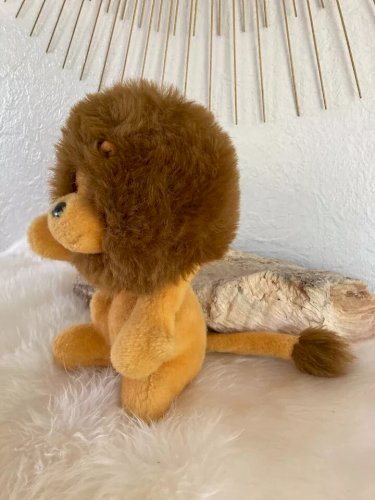 22 ⚜️ Ancienne Peluche Mascotte Le Lion Jaune LCL Crédit Lyonnais Ajena Vintage