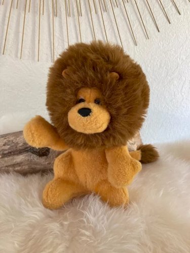 22 ⚜️ Ancienne Peluche Mascotte Le Lion Jaune LCL Crédit Lyonnais Ajena Vintage