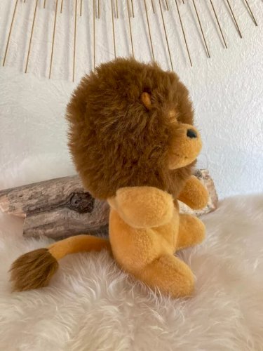 22 ⚜️ Ancienne Peluche Mascotte Le Lion Jaune LCL Crédit Lyonnais Ajena Vintage