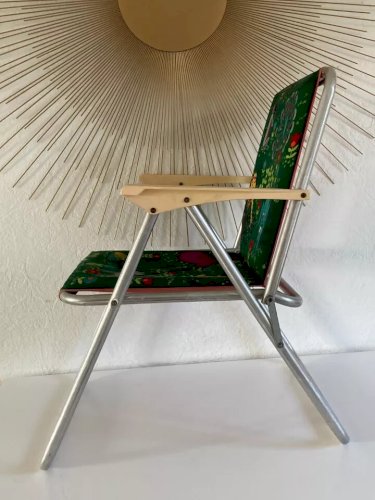 22 ⚜️ Ancienne Petite Chaise Enfant Pliante Camping Vintage
