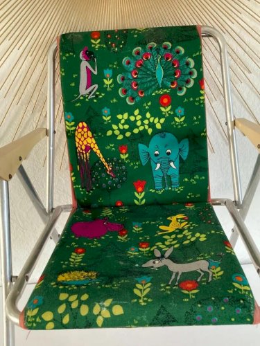 22 ⚜️ Ancienne Petite Chaise Enfant Pliante Camping Vintage