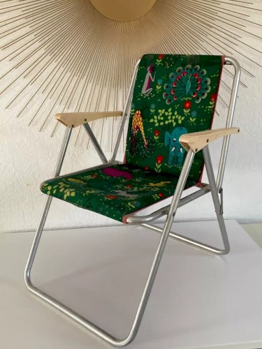 22 ⚜️ Ancienne Petite Chaise Enfant Pliante Camping Vintage