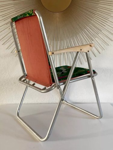 22 ⚜️ Ancienne Petite Chaise Enfant Pliante Camping Vintage