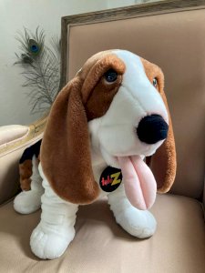 22 ⚜️ Large Plush Blanket Dog Basset TV Promotional Jemini H 37 Cm