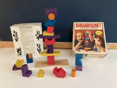 22 ⚜ Jeu de Société D'adresse & d'équilibre Badaboum 21 Pièces Capiepa Complet