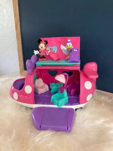 22 ⚜Toy Minnie Jet Plane Fisher Price Disney Year 2012 Mattel Complete