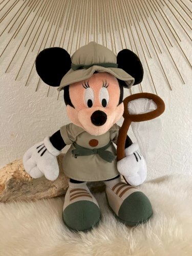 22 ⚜️  Peluche Doudou Minnie Chasse Aux Papillons Disneyland Hauteur 38 Cm Deb