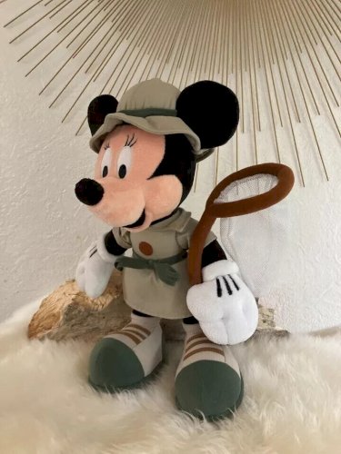 22 ⚜️  Peluche Doudou Minnie Chasse Aux Papillons Disneyland Hauteur 38 Cm Deb