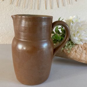 225⚜️ Vintage Jug Pitcher Stoneware from Berry Handmade Made in France