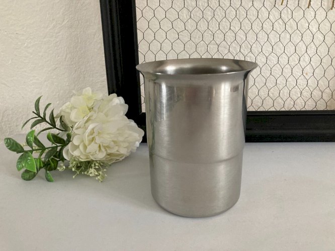225⚜️ Ancien Pichet Broc de Cantine en Inox France 1 L Vintage Hauteur 14 Cm